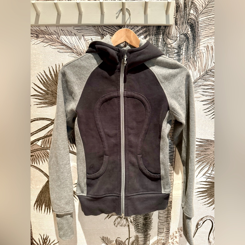 Lululemon Gray Scuba Jacket Size 6 Black & Gray